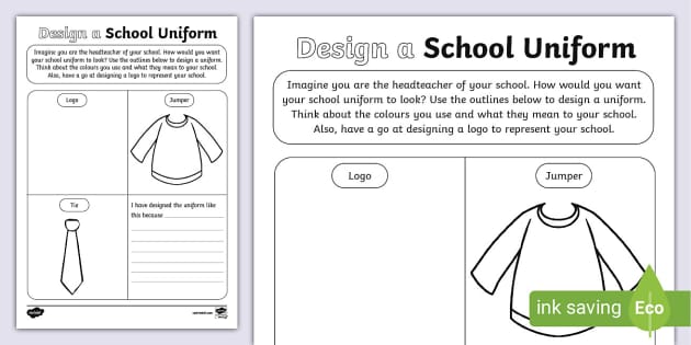 Design Your Own School Uniform Activity Sheet (Teacher-Made)
