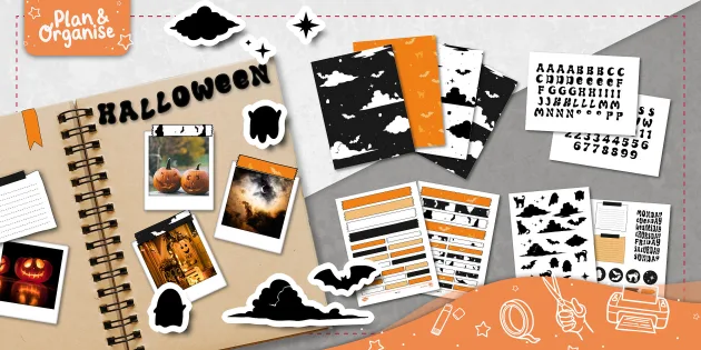 Halloween  Printable Scrapbooking Kit (Teacher-Made)