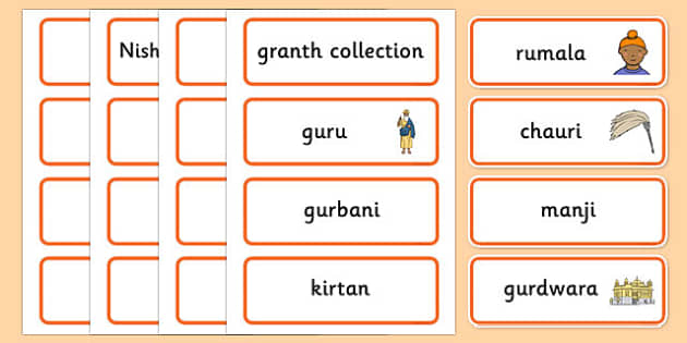 Sikhi Word Cards (teacher Made) - Twinkl