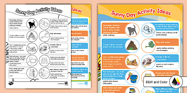 Outdoor Learning: Sunny Day Activity Ideas (teacher made)