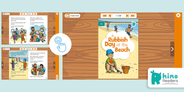 Level 6a Reading Book: A Rubbish Day at the Beach - Twinkl