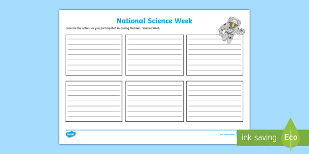 FREE! - National Science Week 2019 Description Worksheet