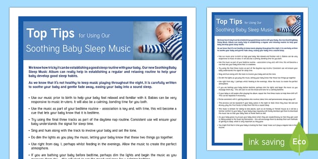 Using Baby Music To Help Them Sleep Guide - Parents - Twinkl