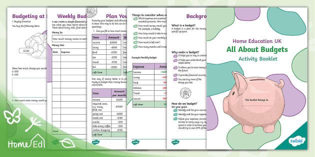 Home Educator Budget Sheet Plan (Teacher-Made) - Twinkl