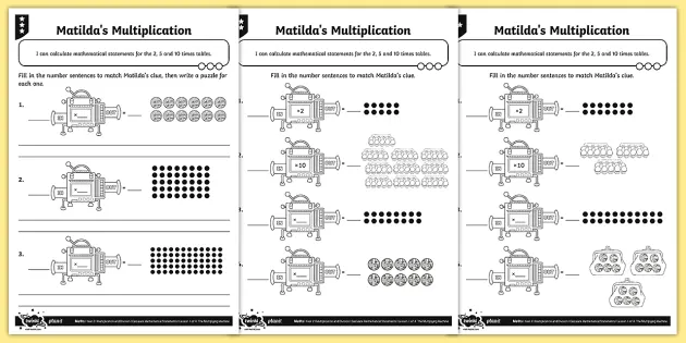 writing multiplication sentences differentiated worksheet worksheets