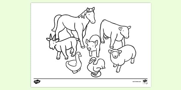 FREE! - Animal Colouring Page for Preschoolers