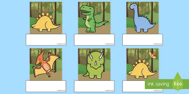 Los dinosaurios Auto registro editable (Teacher-Made)