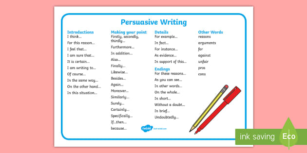persuasive writing tips ks2