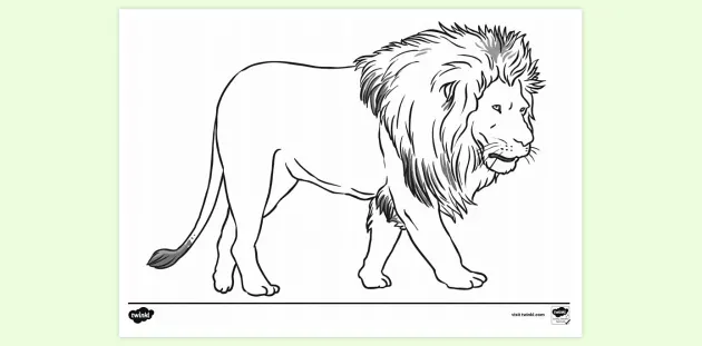 Lion with Mouse in Paw Colouring Sheet - Aesop for Kids