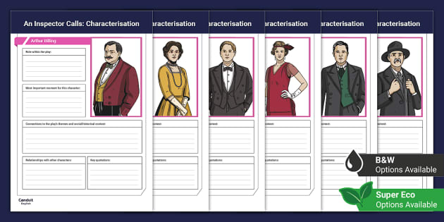 An Inspector Calls: Characterisation Sheet (teacher Made)