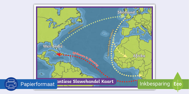 Transatlantiese Slawehandel Kaart Teacher Made Twinkl