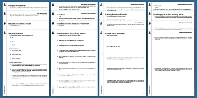 ks3 ratio and proportion activity pack teacher made