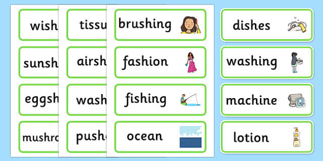 Medial Sh Word Cards English Resource Twinkl