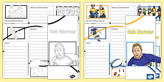 KS2 Rob Burrow Leaflet Template (teacher made) - Twinkl