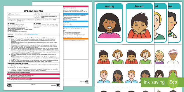 Eyfs Emotions Patterns Adult Input Plan And Resource Pack 4153