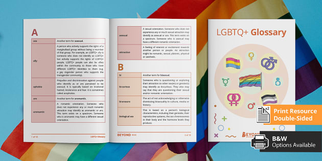 * NEW * LGBTQ+ Glossary | Secondary RSE | Beyond - Twinkl