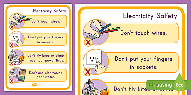 Electricity Safety Poster (Hecho por educadores) - Twinkl