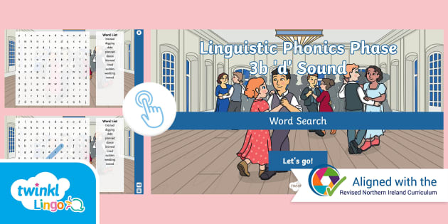 Linguistic Phonics Phase 3b 'd' Interactive Word Search