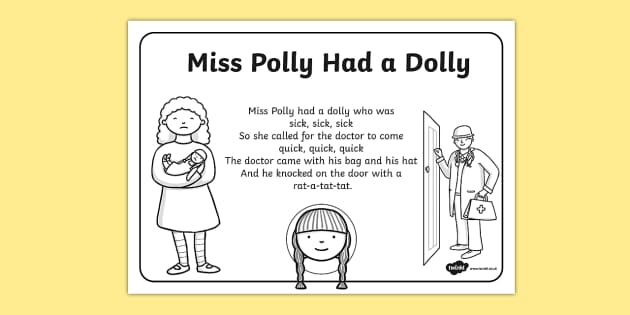 FREE! - Miss Polly Had a Dolly Colouring Sheet