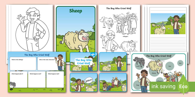 The Boy Who Cried Wolf Story Pack With Pictures - PDF