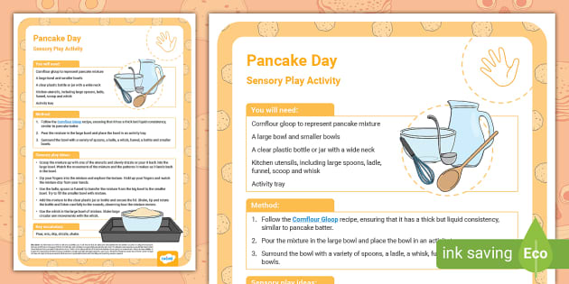 Pancake Day Sensory Play Activity | Twinkl (teacher made)