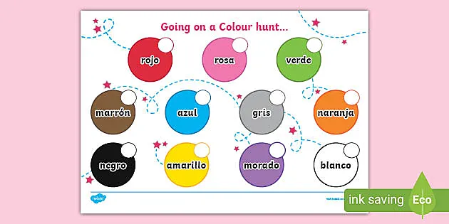 Buy Colors in Spanish Handout Los Colores Worksheet At-home