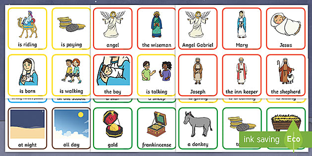 Christmas Nativity Colourful Semantics (teacher made)