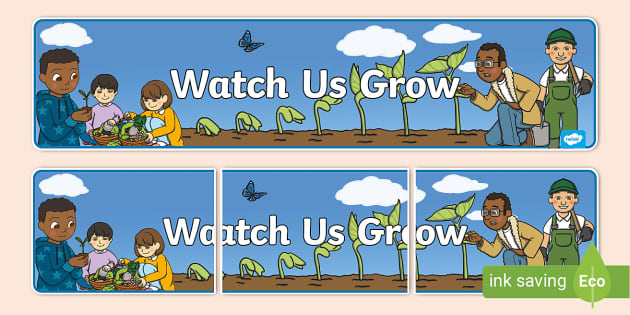 Watch Us Grow Display Banner (Hecho por educadores) - Twinkl