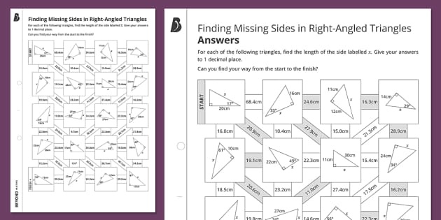 finding-sides-in-right-angled-triangles-maze-twinkl