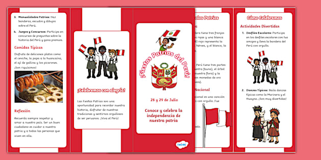 Triptico De Fiestas Patrias Del Peru En Word