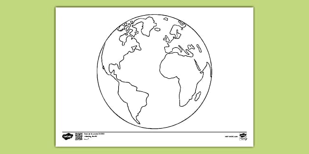 Free Planet Earth Coloring Page | Printable | Twinkl