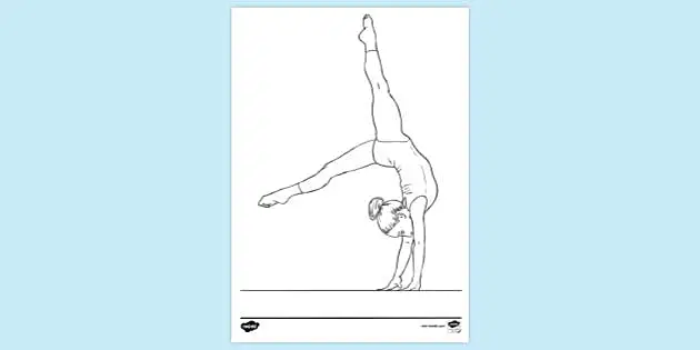 free gymnastics colouring page colouring sheets