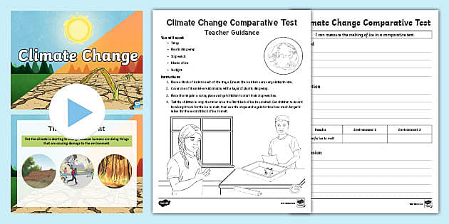 Climate Change PowerPoint and Worksheets Pack - Science