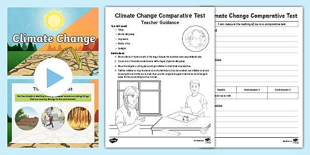 climate change powerpoint and worksheets pack science
