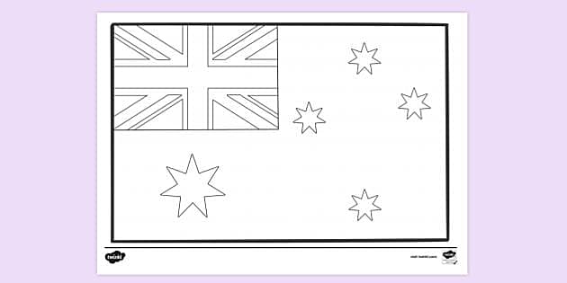 australian flag coloring page