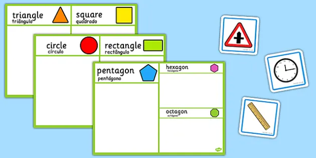 2D Shape Posters Portuguese (professor feito) - Twinkl