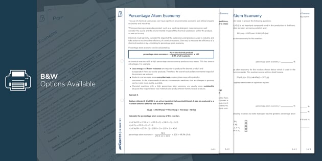 Percentage Atom Economy | KS5 Quantitative Chemistry |Beyond