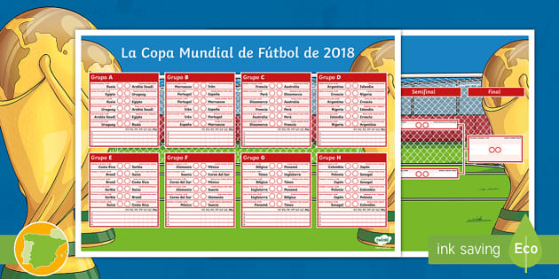 Indiferencia guerra recoger Posters: Calendario del Mundial de Fútbol 2018 - Twinkl