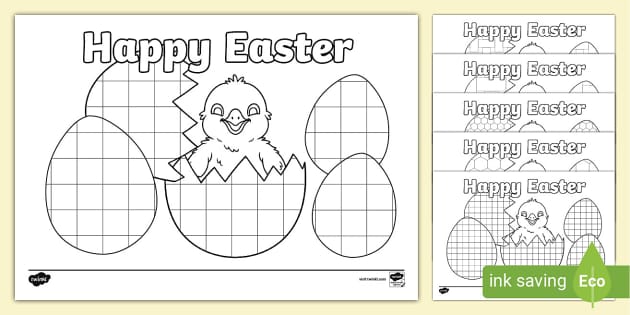 Easter Mosaic Colouring Pages (l'enseignant a fait) - Twinkl