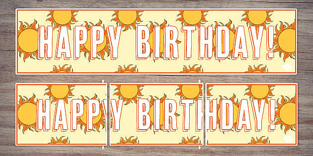 Summer Time Birthday Banner | Twinkl Party (teacher made)