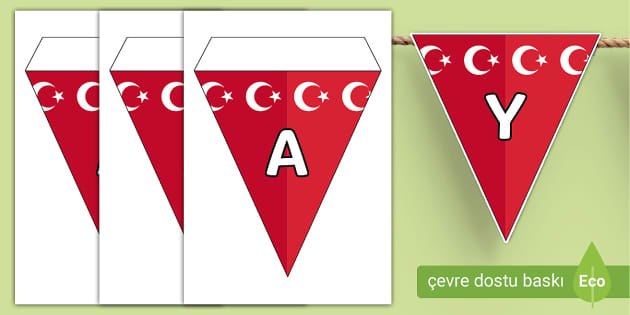 'Yaşasın Cumhuriyet' Bayrakları (teacher made) - Twinkl