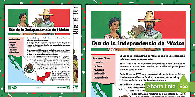 Hoja de información: Día de la Independencia de México