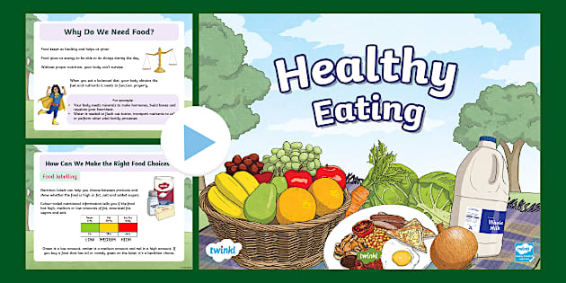 Healthy Eating PowerPoint/Slideshow - KS1 Food and Diet