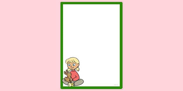 FREE! - Pet Bunny Rabbit Page Border - Primary Resources