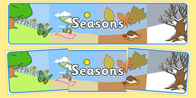 FREE! - Four Seasons Display Banner (All Seasons) - Seasons, season, autumn