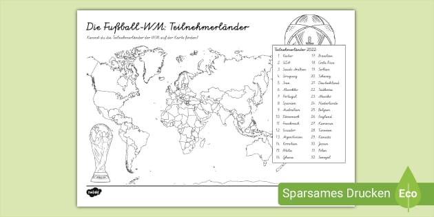 Arbeitsblatt Zur Fu ball WM F r Die Grundschule Teilnehmer Der Fu ball WM Arbeitsblatt Zur Fu ball WM F r Die Grundschule Teilnehmer Der Fu ball WM