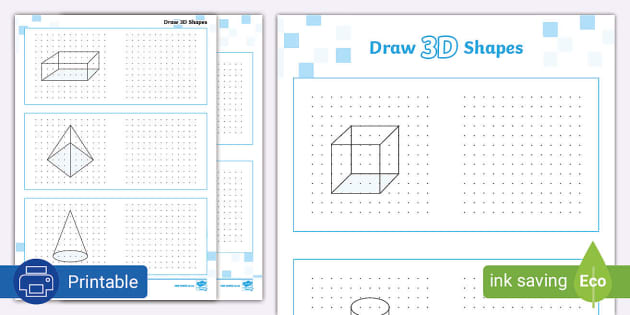 Draw 3d Shapes Activity Teacher Made Twinkl