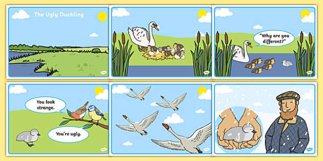 The Ugly Duckling Story Sequencing Colour (A4)