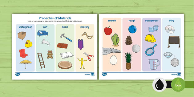 Properties of Materials Odd One Out Activity (teacher made)