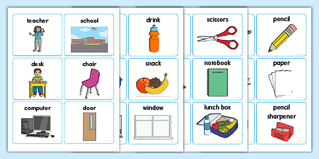 FREE Classroom Flashcards - Simple flashcards for kindergarten!